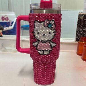Hello Kitty Pink Crystal Travel Tumbler